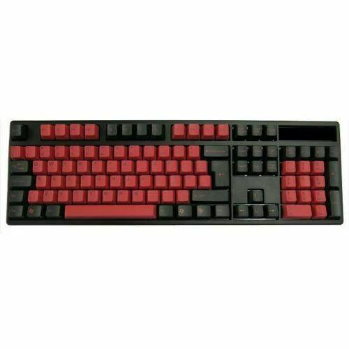 Tai-Hao 104 Key PBT Keycaps - Black/Red - أكسسوار لوحة مفاتيح